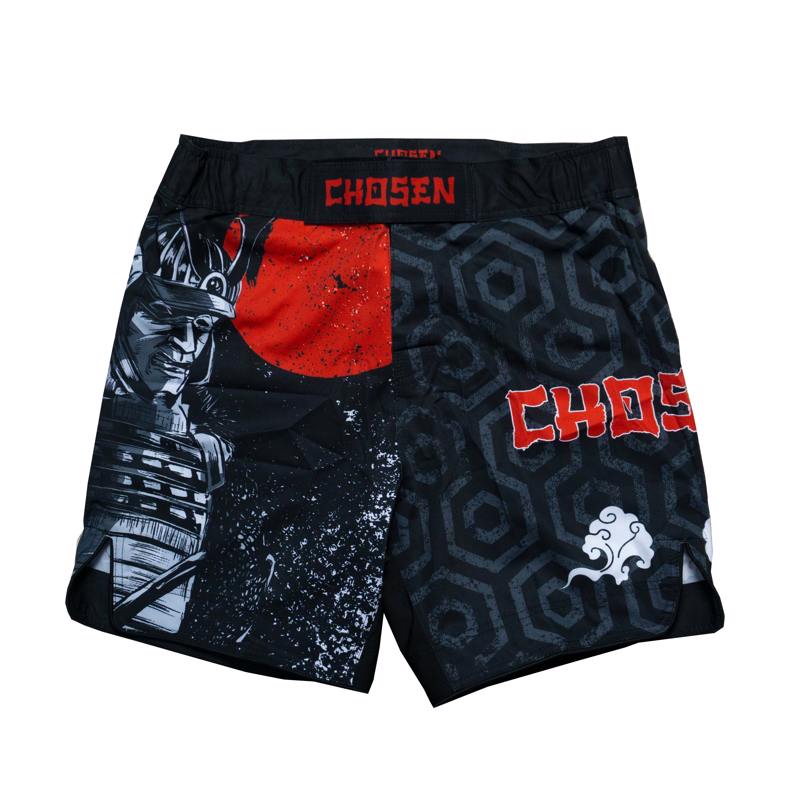 CHOSEN samurai Fight Shorts-Black